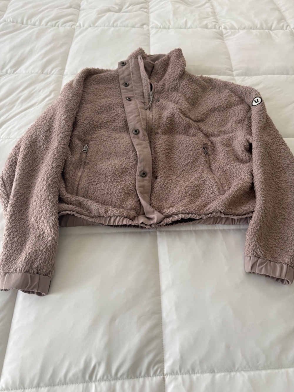 Vuori Sherpa Fleece Jacket Dusty Rose, Size S